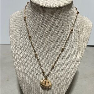 Gold Shell Pendant Necklace